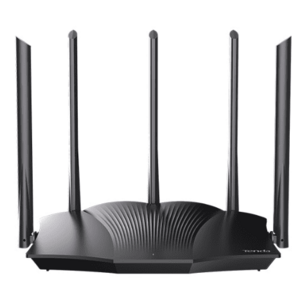 Router Wireless Tenda RX12 Pro, Wi-Fi 6, Dual-band, AX3000, 5 antene externe, 4 porturi (Negru) imagine