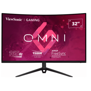 Monitor Gaming VA LED ViewSonic OMNI 31.5inch VX3218-PC-MHDJ, Full HD (1920 x 1080), HDMI, DisplayPort, Ecran Curbat, Boxe, 165 Hz, 1 ms (Negru) imagine