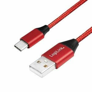 Cablu de date Logilink, CU0147, USB 2.0 (T) la USB 2.0 Type-C (T), 0.3m, Premium (Rosu) imagine