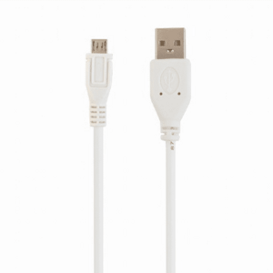 Cablu alimentare si date Gembird CCP-mUSB2-AMBM-W-0.5M, USB 2.0 (T) la Micro-USB 2.0 (T), 0.5m, Alb imagine