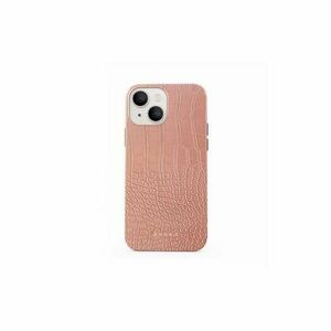 Husa Burga Dual Layer Pink Croco compatibila cu iPhone 13 imagine