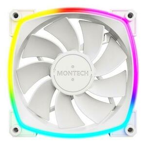Ventilator Montech RX120, PWM, ARGB, palete inversate, 120 mm, Alb imagine