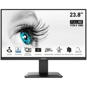 Monitor VA LED MSI 23.6inch PRO MP2412C, Full HD (1920 x 1080), Display Port, HDMI, Boxe, Ecran Curbat, 100 Hz, 1ms (Negru) imagine