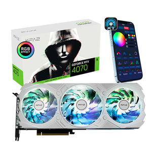 Placa video KFA2 GeForce RTX 4070 4070 EX Gamer White 1-Click OC 12GB GDDR6X 192-bit imagine