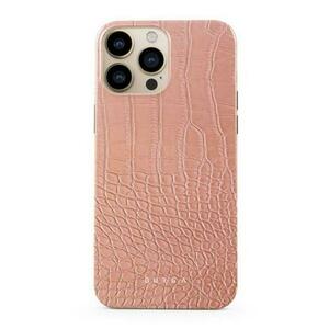 Protectie Spate Burga Dual Layer Pink Croco pentru Apple iPhone 13 Pro (Roz) imagine