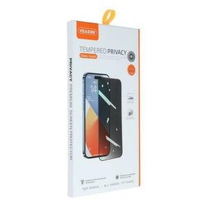 Folie de protectie Ecran Privacy Veason pentru Apple iPhone 15 Pro Max, Sticla Securizata, Full Glue, 6D imagine