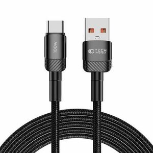 Cablu Date si Incarcare USB-A - USB-C Tech-Protect Ultraboost EVO, 100W, 3m, Negru imagine