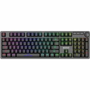 Tastatura Gaming Mecanica Marvo KG954, USB, iluminare RGB (Negru) imagine