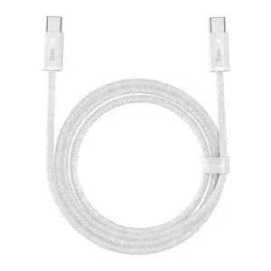 Cablu date si incarcare Baseus USB-C la USB-C 5A 100W Dynamic Series, 1m, alb imagine