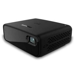 Videoproiector Philips PicoPix Micro 2, DLP, WVGA (854 x 480), HDMI, USB, Wireless, Difuzor 10W (Negru) imagine