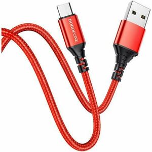Cablu de date Borofone BX54 Ultra bright, USB - MicroUSB, 1 m, 2.4A, Rosu imagine
