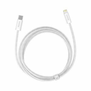 Cablu de date Baseus CALD000002, Incarcare rapida, Lightning - USB-C, 20 W, 1m, Alb imagine