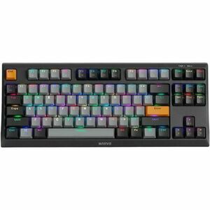 Tastatura Gaming Mecanica Marvo KG980B, USB, iluminare RGB (Negru/Gri) imagine