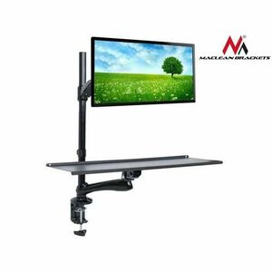Suport TV si tastatura, de birou, pentru monitor, 13 - 27 inch, Negru imagine