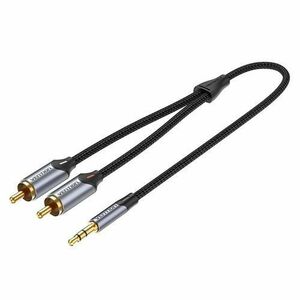 Cablu audio Jack 3.5mm tata la 2 x RCA tata, 0.5 metri, Vention imagine
