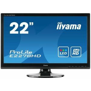Monitor refurbished Iiyama E2278HD, 22 Inch LED TN, 1920 x 1080, VGA, DVI imagine