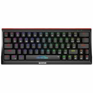 Tastatura Gaming Mecanica Marvo KG962W Rainbow Blue Switch, USB, iluminare Rainbow (Negru) imagine