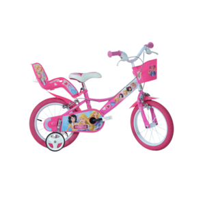 Bicicleta copii Dino Bikes Printese, roti 14inch, roti ajutatoare (Roz) imagine