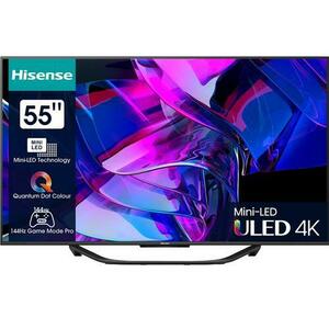 Televizor Mini-LED ULED Hisense 139 cm (55inch) 55U7KQ, Ultra HD 4K, Smart Tv, WiFi, CI+ imagine