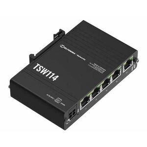 Switch Teltonika TSW114 DIN Rail, 5 porturi Gigabit imagine