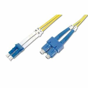 Cablu fibra optica Digitus DK-2932-05, 5 M LC SC I-VH OS2, Galben imagine