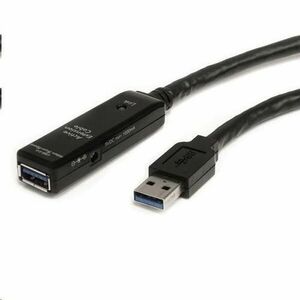 Cablu prelungitor, Startech, Tip USB, Negru imagine