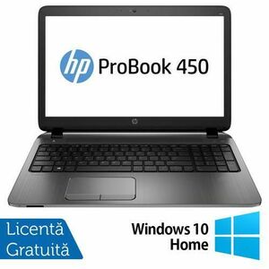 Laptop Refurbished HP ProBook 450 G3, Intel Core i3-6100U 2.30GHz, 8GB DDR3, 256GB SSD, DVD-RW, 15.6 Inch, Tastatura Numerica, Webcam + Windows 10 Home imagine