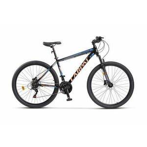 Bicicleta MTB-HT Carpat MONTAN C2758H, Shimano Tourney TZ 7 viteze, Roti 27.5 Inch, Cadru Aluminiu, Frane pe Disc (Negru/Albastru) imagine