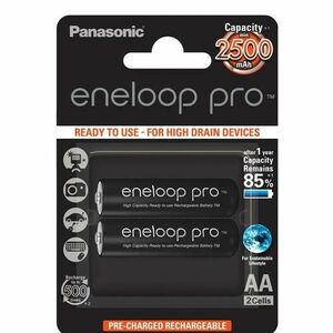 Acumulatori Panasonic Eneloop Pro AA, 2500mAh, 2 buc imagine
