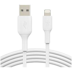 Cablu Belkin BOOST CHARGE USB-A catre Lightning, PVC, 3M, Alb imagine