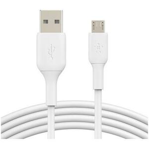 Cablu Belkin BOOST CHARGE Micro-USB catre USB-A, PVC, 1M, Alb imagine