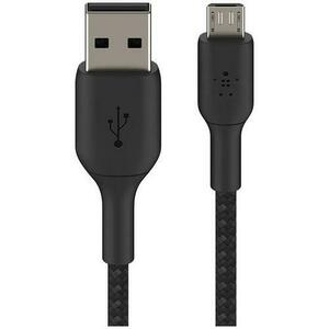 Cablu Belkin BOOST CHARGE Micro-USB catre USB-A, impletit, 1M, Negru imagine