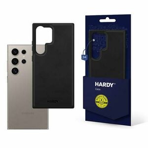 Husa MagSafe pentru Samsung Galaxy S24 Ultra S928, 3MK, Hardy Silky Leather, Neagra imagine