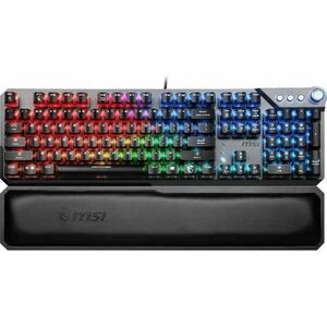 Tastatura Mecanica Gaming MSI Vigor GK71, iluminare RGB, Sonic Red Swich, US Layout (Negru) imagine
