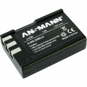 Acumulator aparat foto Ansmann, Compatibil cu Nikon, 7.4 V, 1200 mAh, Negru imagine