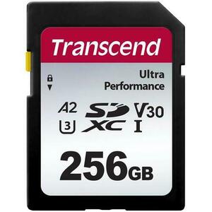 Card memorie Transcend TS256GSDC340S, Class 10, SDXC, 256 GB, U3, V30, A2, 160MB/s, 90 MB/s imagine