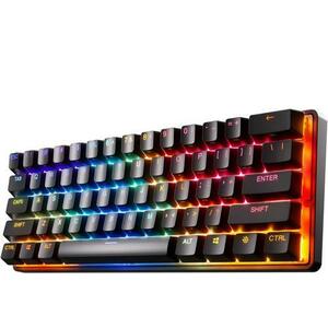 Tastatura Mecanica Gaming SteelSeries Apex Pro Mini, iluminare RGB, USB-C, Bluetooth, Layout UK, Switch ajustabil (Negru) imagine