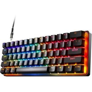 Tastatura Gaming Mecanica SteelSeries Apex 9 Mini, Layout UK, iluminare RGB, Linear OptiPoint Switch, USB (Negru) imagine