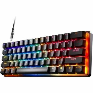 Tastatura Mecanica Gaming SteelSeries Apex Pro Mini cu fir, iluminare RGB, USB-C, Layout UK, Switch ajustabil (Negru) imagine