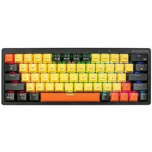 Tastatura Tracer EVO3 Hot Swap 63, GameZone, Mecanic, Iluminare RGB, US, Cu fir / Fara fir, Negru-Galben imagine