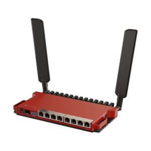 Router Wireless MIKROTIK AX600, 2.4 GHz, 8x1000Mbps, 1x2500Mbps SFP, PoE (Rosu/Negru) imagine