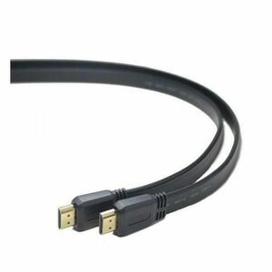 Cablu HDMI plat, 4K, Versiunea 1.4, conectori auriti, 1.5m, PremiumCord kphdmep015 imagine