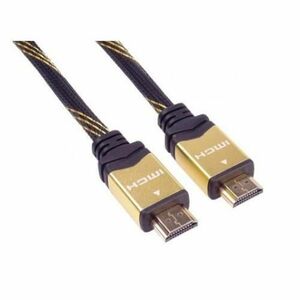 Cablu HDMI, tata-tata, 4K, High Speed, V1.4 contacte aurite, 1m, PremiumCord kphdmet1 imagine