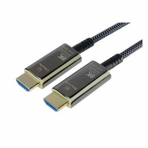Cablu HDMI Optic, 48Gbps, 8K@60Hz, Active Optical (AOC), V2.1, manson de plasa, conectori auriti, 5m, PremiumCord kphdm21t05 imagine