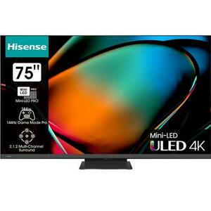 Televizor Mini-LED ULED Hisense 190 cm (75inch) 75U8KQ, Ultra HD 4K, Smart TV, WiFi, CI+ imagine