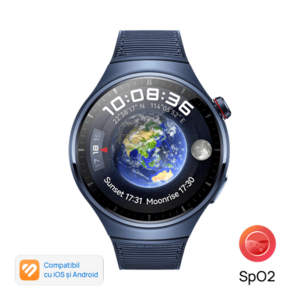 Smartwatch Huawei Watch 4 Pro, 48mm, Carcasa Titan Aerospace-Grade Medes-L19M, e-SIM (Albastru) imagine