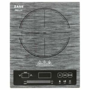 Plita electrica cu inductie Zass ZIP 01, 2000 W, 3 nivele, Temporizator 1-99 minute, Diametru 12-26 cm (Negru) imagine