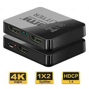 Splitter HDMI PremiumCord, khsplit2c, 1 intrare - 2 iesiri, 3D, 4K x 2K, FULL HD, alimentare cablu USB (Negru) imagine