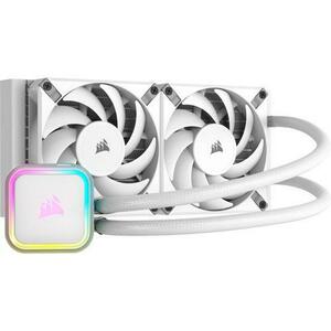 Cooler CPU Corsair iCUE H100i Elite RGB, 2x 120mm, 1850 rpm, iluminare RGB (Alb) imagine