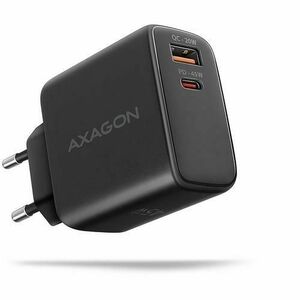 Incarcator retea Axagon ACU-PQ45, 45W, Quick Charge, 1x USB Type-C, 1x USB Type-A (Negru) imagine